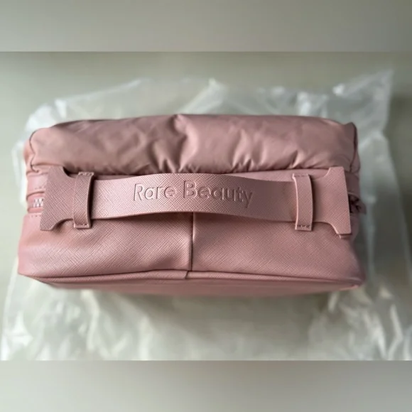 NEW Find Comfort Puffy Toiletry Bag in Mauve by Rare Beauty